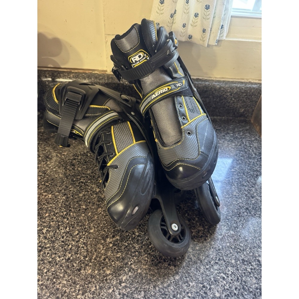 Roller Derby Men's Aerio Q-60 Inline Skates - Black/Yellow Size 11 - Picture 4 of 15